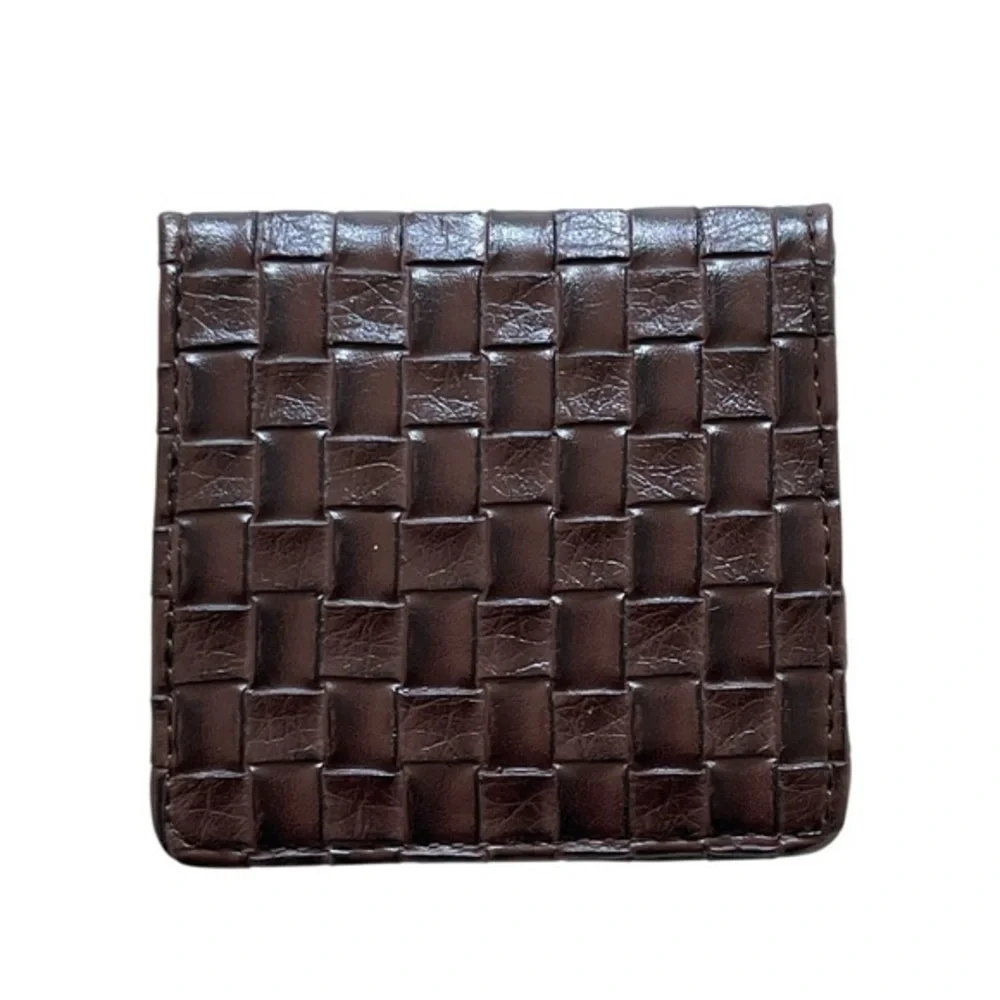 Brown Textured Coin Pouch